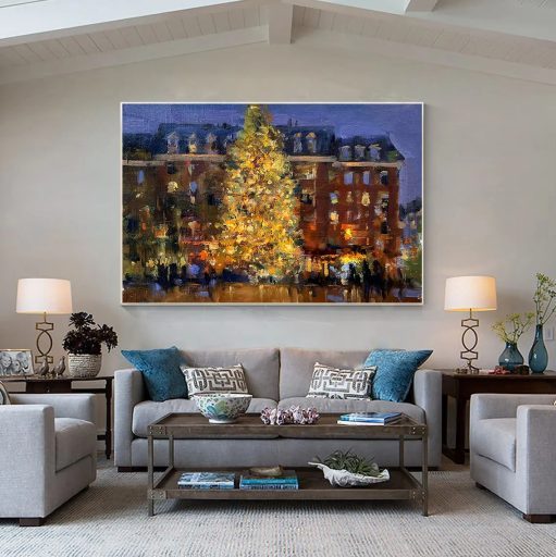 Oil Painting Canvas Cityscape Wall Art